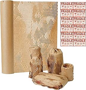 C Crystal Lemon Honeycomb Packing Paper, Durable Honeycomb Paper, Premium Packing Material - The Ultimate Paper Packing Material for Secure Shipping