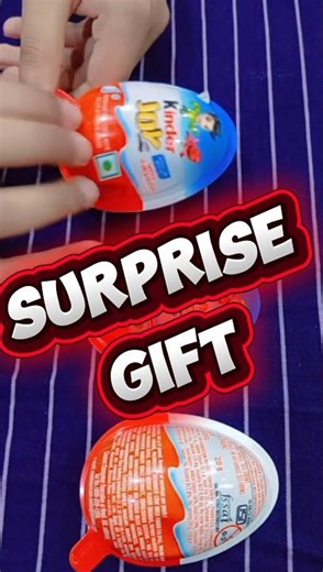 surprise gift in kinder joy 😊 #funny #video #shorts