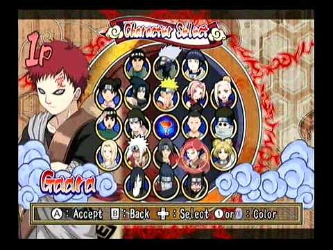 Naruto Clash of Ninja Revolution (Wii) - All Characters