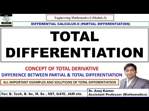 Total Differentiation | Total Derivative | Total Differential | Total Derivative Engineering Math