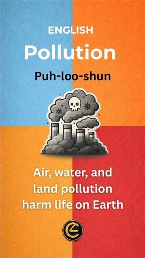 Pollution Explained in 4 Languages 🌍 English, Hindi, Mandarin & Spanish #closelearn #english