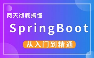 两天搞定SpringBoot框架-全网最详细教程-通熟易懂【从入门到精通】没有老师可以讲的这么详细啦【Java框架开发】