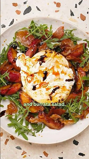 Spicy peach burrata salad | #peachburratasalad #fruitsalad #spicyfruit #summerrecipes