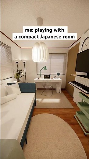 room 2 「me: playing with a japanese compact room🎮」 #4畳レイアウト #お部屋作り #家具 #homedecor #cozyroom