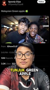 18K views · 3.7K reactions | Apa Maksud Green Apple Dalam Live IShowSpeed?? #ishowspeed #ishowspeedlive #speedlive #greenapple #greenapplemalaysia #speedmalaysia | Weebro | Facebook