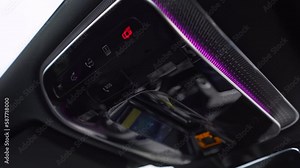 Buttons in the premium car to close the sunroof. SOS