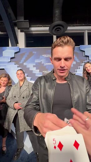 🎥 via Variety Dave Franco does a throwing card trick at the "Now You See Me 3" premiere in NYC. | Dave Franco Online