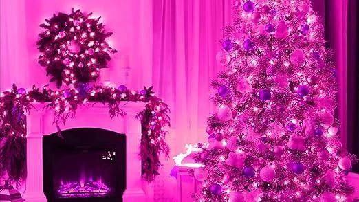 pink christmas lights pink led lights