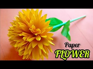 Paper Flower Easy |How to make a flower with paper| paper flowers| origami flower|how to make flower