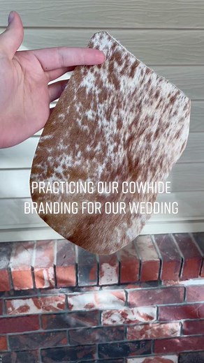 practice makes perfect #wedding #westernwedding #bohowedding #terracottawedding #octoberwedding #cowhide #cowhidebranding #unityceremony