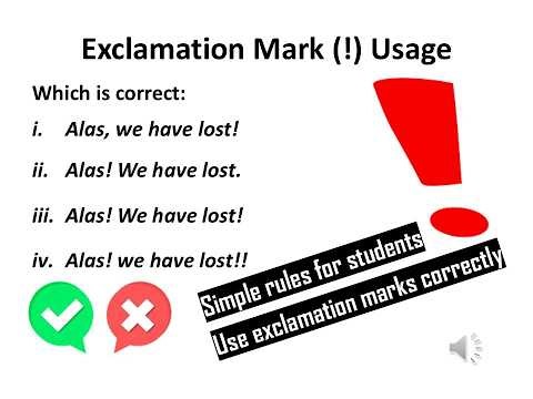 learn exclamation mark rules