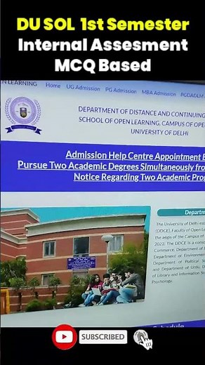 SOL DU 1st semester internal assessment | How to pass internal assessment | DU SOL internal exam