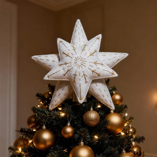 Handmade Tree Toppers Felt Star, Christmas Tree Topper Star, Star Tree Topper for Small Tree, Felt Christmas Tree Topper, Unique Xmas Topper - Etsy