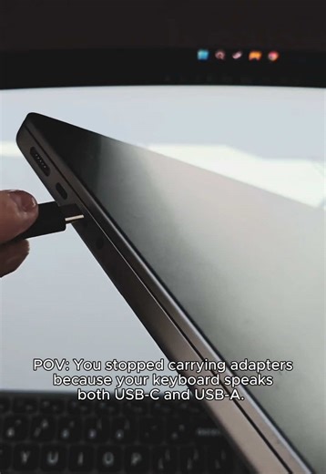 One keyboard. Every port you need. Zero adapter anxiety. #MacallyUSA #DeskSetup #USBHubKeyboard #WFHSetup