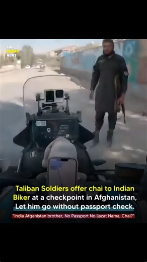 Just Indian Things on Instagram: "An Indian tourist traveling through Afghanistan recently shared a video that has gone viral online. In the clip, he recounts being stopped by Taliban guards at a routine checkpoint for a passport inspection. But the moment he mentioned he was from India, their demeanor completely changed. Instead of questioning him, the guards smiled, welcomed him warmly, and even offered him chai before waving him through without checking his documents. The traveler described t