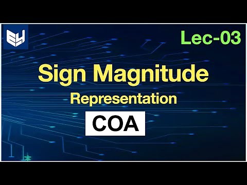 Sign magnitude representation | COA| Lec-03 | Bhanu Priya