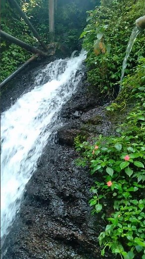 the sound of rushing water that soothes the heart.#short