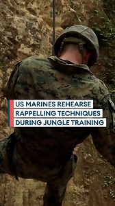 18K views · 453 reactions | US Marines rehearsed rappelling techniques during a basic jungle skills course  The week-long course teaches basic jungle survival skills and jungle warfare tactics to enhance lethality in the rainforest  Watch here  #USMarines #marines #UnitedStates #USA #USmilitary #jungle #rainforest #junglesurvival #junglewarfare #rappelling #abseiling #jungleskills #training #drills #exercises | Forces News | Facebook