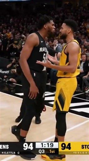 Players Argue Over Vertical Block as Referee Steps In | Heated Basketball Moment Q3 #NBA