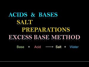 Acid base 04: salt preparation1: excess base method: IGCSE/GCSE/IB/class11 chemistry