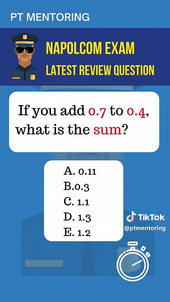 Napolcom Exam Q and A - 35 - Quantitative Reasoning Review