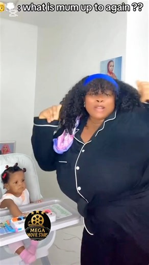 Georgina Ibe’s Eliana is enjoying her mama’s show.😄 It’s how she was seriously paying attention for me… so cute🥰 | Mega Movie Stars