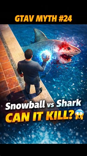 SNOWBALL vs SHARK 🦈 pt.24 #gta5 #gtav #gta6