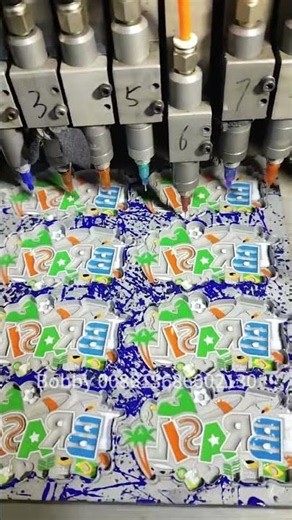 18 color pvc patch making machine #pvcpatch #pvcbadge #dispenser