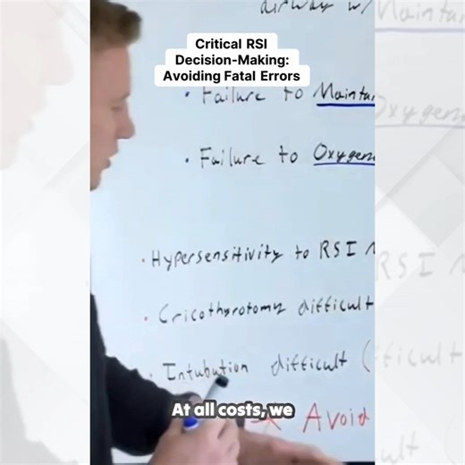 Critical decisions during Rapid Sequence Intubation (RSI) can mean...