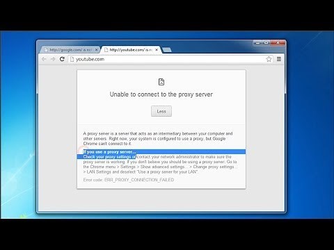 How to fix "Unable to connect to the proxy server" error