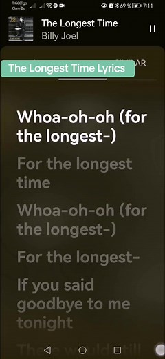 The Longest Time - Billy Joel Lyrics