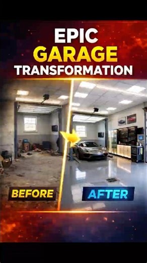 🔥 INSANE GARAGE TRANSFORMATION! #timelapse #home #interiordesign #automobile #shorts #fyp