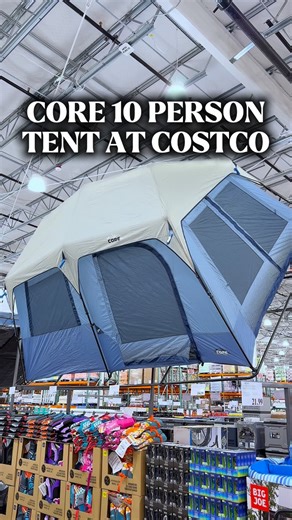 Costco just stocked the CORE 10-Person Tent and camping season just got serious. With instant setup and a massive cabin-style layout, this tent gives you space for the whole crew. It even includes room dividers for added privacy. Share this with a friend planning a camping trip. #costcofinds #costcowonders #costcoinfluencer #campinggear #outdooradventure | Costco Wonders