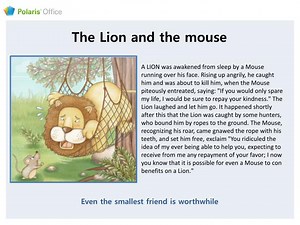 The Lion and the mouse - SlideServe