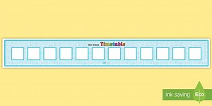 Horizontal Visual Timetable Display with 12 Boxes Display Banner