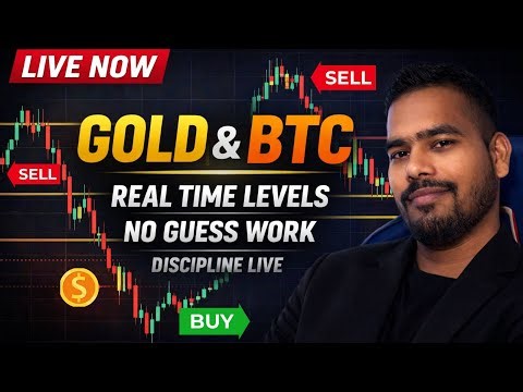 LIVE Gold & BTC 📈 | Real-Time Trading + Risk Management | Money with Mahi #goldlive #btclive