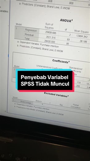 Penyebab Variabel SPSS Tidak Muncul