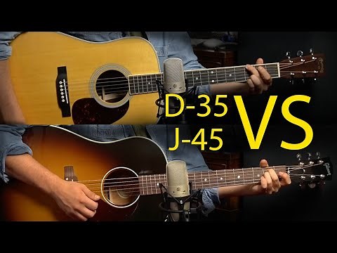 Gibson J45 vs Martin D-35 : Iconic Dreadnought Acoustic Sonic Document/Comparison