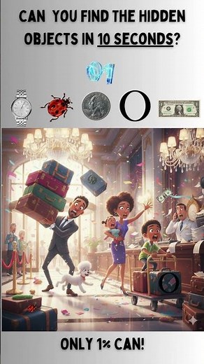 Can You Find All 5 Hidden Objects in This Picture? 🔍 Only 1% Can! #hiddenpuzzle #hiddenobjectgame