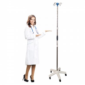 [Hot Item] Height Adjustable Hospital Equipment Stainless Steel Medical IV Pole Infusion Drip Stand