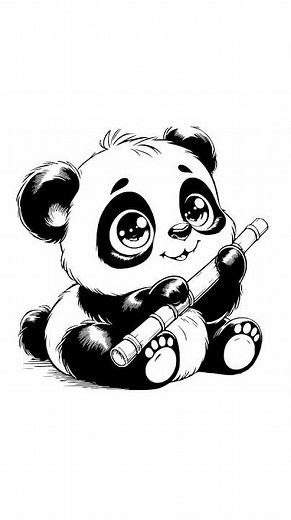 How to draw a panda bear step by step