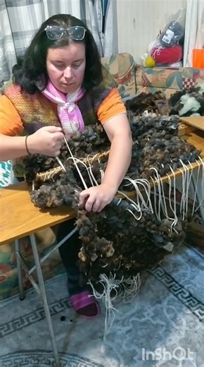 6.4K views · 205 reactions | Halfway through weaving of the rug I secure ends of the warp and pull down woven part to prevent breaking of the pegs and warp. #wool #art #craft #creative #diy #homemade #handmade #sheep #animals #farm #farming #selfsufficiency #homestead #knitting #crochet #yarn #natural | Welsh cottage by Zina | Facebook