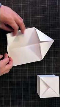 How to make a simple trash can with origami. Copy paper, newspaper, flyers #shorts