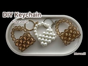 DIY Keychain// DIY Mini Pearl Bag Keychain // Mini Pearl Bag