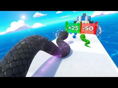 I Evolved a Giant Snake - Snake Run Race : 3D Running Game Gameplay (Android, iOS)