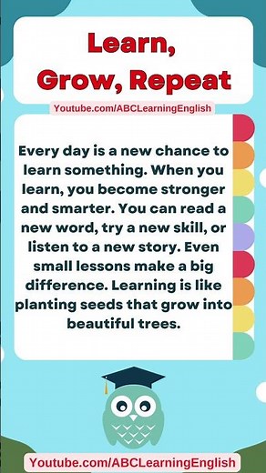 🌟 Learn, Grow, Repeat | Easy English Story for Beginners 🌟