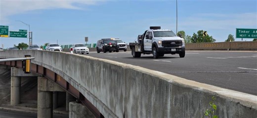 Update: Lanes reopen on Interstate 40 WB after falling concrete