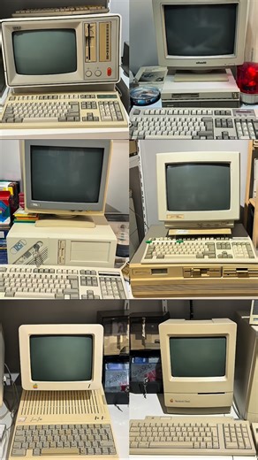 Retro Computer on Instagram: "💾✨ Sharing just a small part of my computer collection 🖥️💡 🧠 Nothing is for sale — it’s all about nostalgia and passion 💙 #retrocomputer #retrogame #90s #2000s"