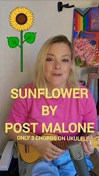 Sunflower 🌻 on Ukulele with 3 Easy Chords! 🎶✨ #ukulele #sunflower #postmalone #ukuleletutorial