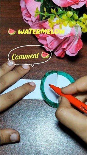DIY cute watermelon book mark//shorts//easy book mark Ideas